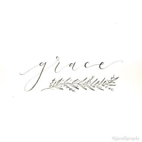 Grace Tattoos, Tattoo Diy, Ayat Alkitab, In Cursive, Diy Tattoo, Home Tattoo, Gods Grace, Olive Branch, Verse Quotes