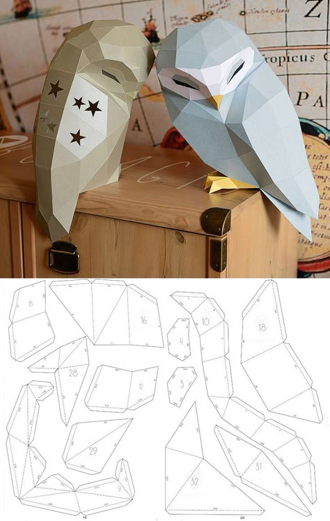 Diy Papercraft Pdf Template For Creating 3d Dragon On A Rock From Paper 299 in 2022 | 3d paper crafts, Paper crafts origami, Paper owls 3d Templates, Owl Paper, Owl Sculpture, Paper Owls, Folding Origami, Instruções Origami, Paper Animals, Kraf Diy, Craft Knife