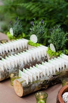 Enchanted Forest Decorations, Rustic Farm Wedding, Woodland Wedding, Wedding Places, Forest Wedding, Wedding Seating, Wedding Place Cards, Seating Charts, Trendy Wedding