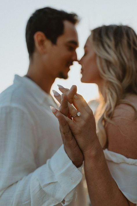 Dreamy engagement photos at Lake Tahoe are just what the soul needs! Shannon and Luke's Lake Tahoe engagement photos turned out so good! Obsessed with this adventure engagement session out on the lake and in the trees. If you're looking for some artsy engagement photos, check out my blog! Engagement Photo Shoot Aesthetic, Spinning Engagement Photo, Navy Blue Engagement Pictures, Safari Engagement Photos, Engagement Photos For Invitations, Engagement Pictures Inspiration, Engagement Photos With Ring, Point Reyes Engagement Shoot, Engagements Photo Poses