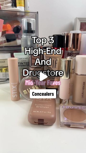 Jessica | Makeup, Skincare & Life on Instagram: "Top 3 - High-End and Drugstore Mid-Year Faves - CONCEALERS @itcosmeticsca @hauslabs @tower28beauty @maybelline @nyxcosmetics_canada @lorealparis #concealer #concealerlover #concealertips" Dewy Concealer, Concealer For Dry Skin, Maybelline Eraser Eye Concealer, Laura Mercier Bronzer, Best Full Coverage Concealer, The Best Concealer, Best Drugstore Concealer, Best Concealers, Drugstore Concealer