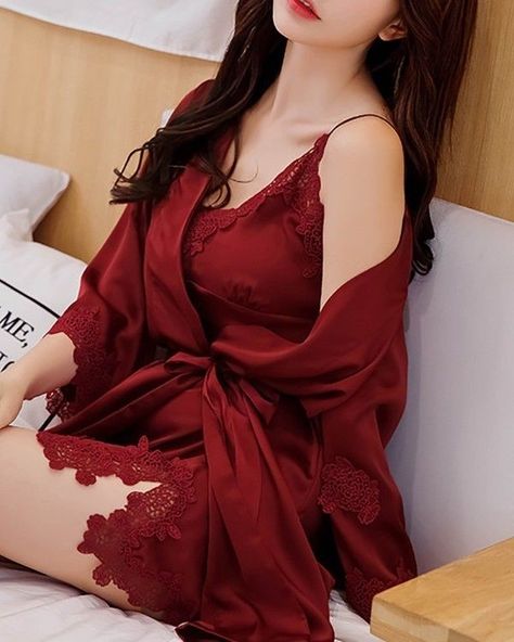 Women Nightwear Dresses, Girls Night Dress, Night Wear Dress, Nightwear Dress, Sleepwear Fashion, Night Dress For Women, Korean Fashion Dress, Korean Girl Fashion, Lingerie Outfits