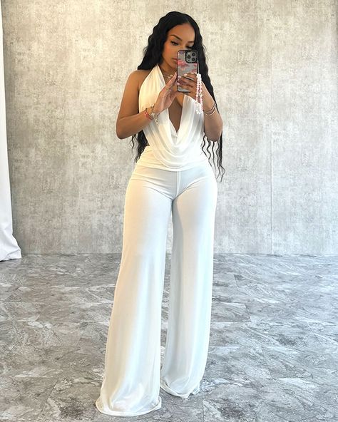 Cowl Neck Jumpsuit, Holiday Jumpsuit, Mesh Jumpsuit, 2piece Outfits, Elegant Outfit Classy, Clueless Outfits, Casual Day Dresses, Wedding Dresses Strapless, Classy Casual Outfits