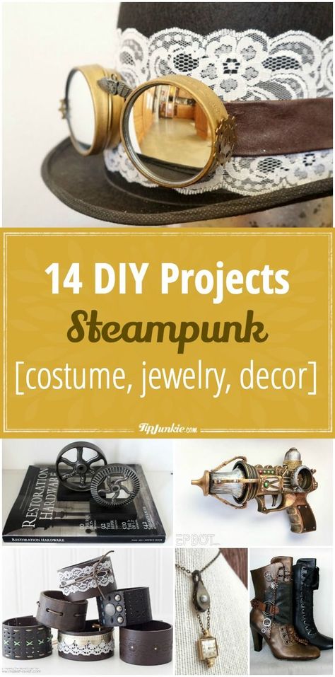 Steam Punk Diy Costume, Steampunk Necklace Diy, Diy Steampunk Costume Women, Steampunk Halloween Costumes Diy, Steam Punk Halloween Costume, Diy Steam Punk Costume, Steampunk Costume Diy, Kids Steampunk Costume, Diy Steampunk Accessories