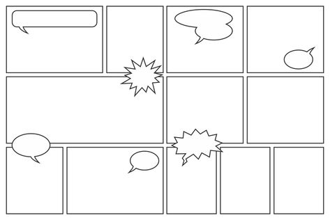 Comic Strip Template Printable Blank Comic Strip Template, Book Template Design, Blank Comic Book Pages, Comic Strip Template, Create Your Own Comic, Comic Template, Architecture Journal, Blank Comic Book, Comic Book Template