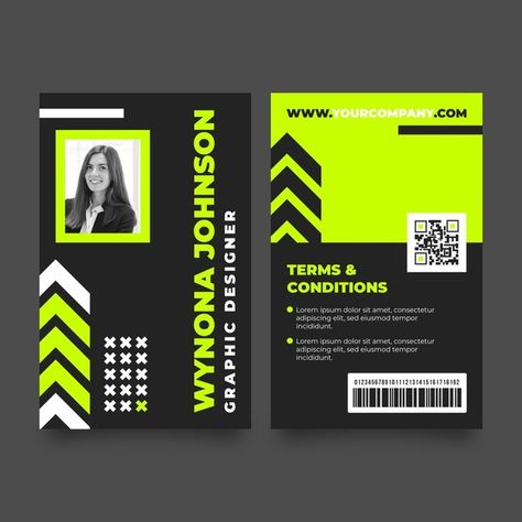 Modern Id Card Design, Id Design Card, Staff Id Card Design, Aesthetic Id Card Template, I Card Design, Staff Card Design, Id Card Design Creative, Id Cards Design, Id Badge Design