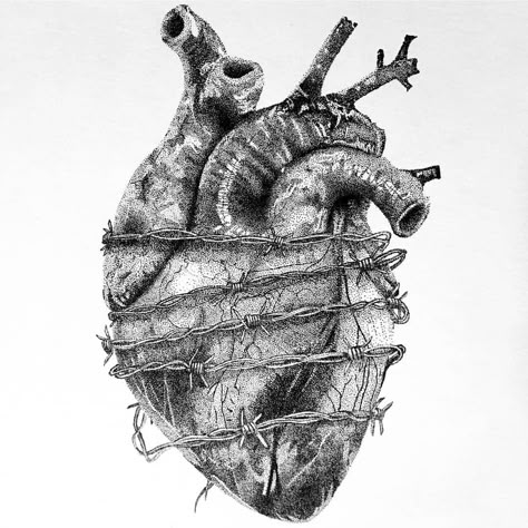 THE HEART SYMBOL on Instagram: “Breaking free from delusions may cause pain and trauma, just like breaking free from a chain. We must get rid of self deception and wishful…” Damage Heart Tattoo, Rotten Heart Tattoo, Breaking Free Photography, Heart In Chains Drawing, Art Sketches Heart Break, Happy Heart Drawing, Heart Being Ripped Out Drawing, Tattoos About Being Free, Chained Heart Drawing