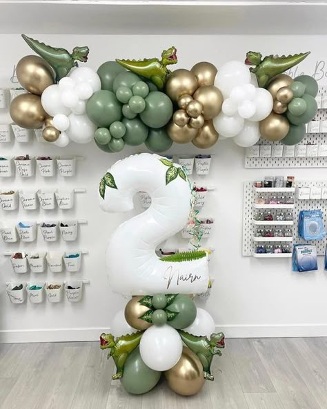 2 Birthday Dinosaur, Dinosaur Balloons Decoration, Number Column Balloons, Decor Dinosaur Party, Dinosaur Balloon Columns, 2 Year Birthday Theme Boy Dinosaur, Dinosaur Birthday Party Balloons, Dinosaur Birthday Balloons, 2nd Birthday Boy Themes Dinosaurs