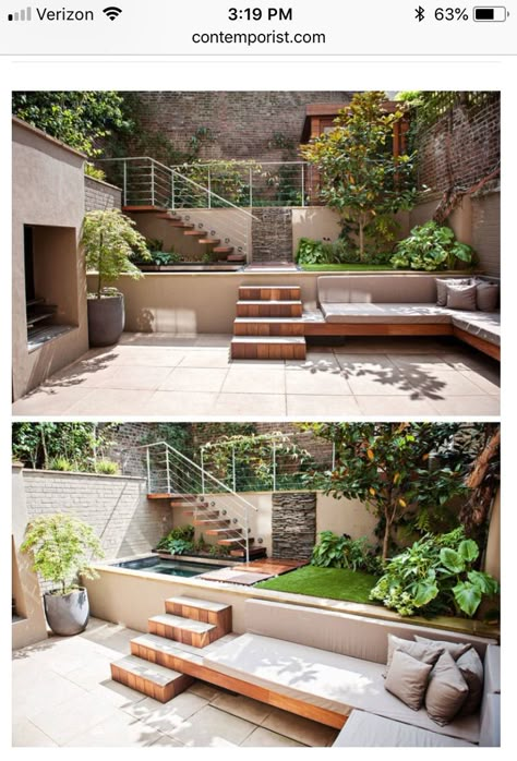 Design Per Patio, Summer Backyard, Exterior Bloxburg, Casa Exterior, Modern Backyard, Terrace Design, Beautiful Backyards, Backyard Makeover, Small Backyard Landscaping