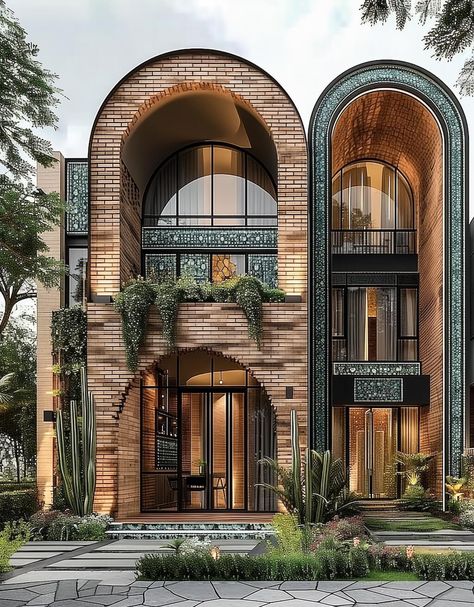 Traditional Villa Design, Luxurious Villa Exterior, Iranian Architecture Modern, Iranian Design, Villa Facade Design, Villa Elevation, Modern Elevation, Gym Photography, Iranian Architecture