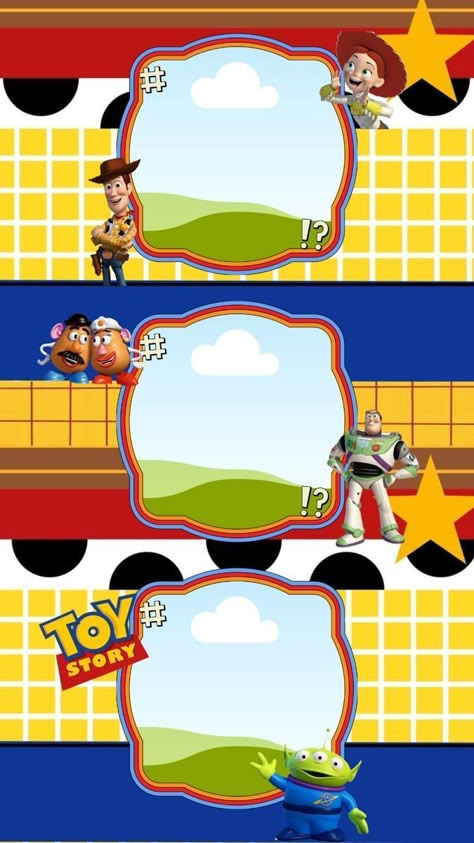 photostrip toy story ( foto punya kak abellll )  cuma mau ngasih tau frame nya set:nAEv26mEU9M miricanvas #canvacuteelement #canvafont #canvaindonesia #canvatemplatedesign #canvaolympus🔗 Photostrip Aesthetic, Photostrip Template Png, Bingkai Canva, Toy Story Background, Ig Kelas Aesthetic, Photostrip Design, Photostrip Template, Frame Edit Aesthetic, Photo Strip Template