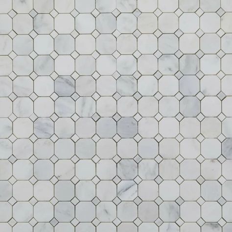 The Tile Square 2" x 2" Marble Mosaic Wall & Floor Tile | Wayfair Statuary Marble, Wall String Lights, Bright White Background, Marble Tile Floor, Best Selling Products, Hexagonal Mosaic, Mosaic Flooring, Bathroom Floor Tiles, Marble Floor