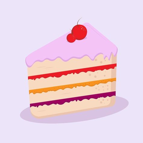 A peace of cake | Premium Vector #Freepik #vector #pie #sweet-cake #birthday-cake-cakes #cake Cake Animation, Peace Cake, Peace Of Cake, Cake Pics, Sweet Cake, Cake Pictures, Iconic Photos, Sweet Cakes, Sweet Desserts