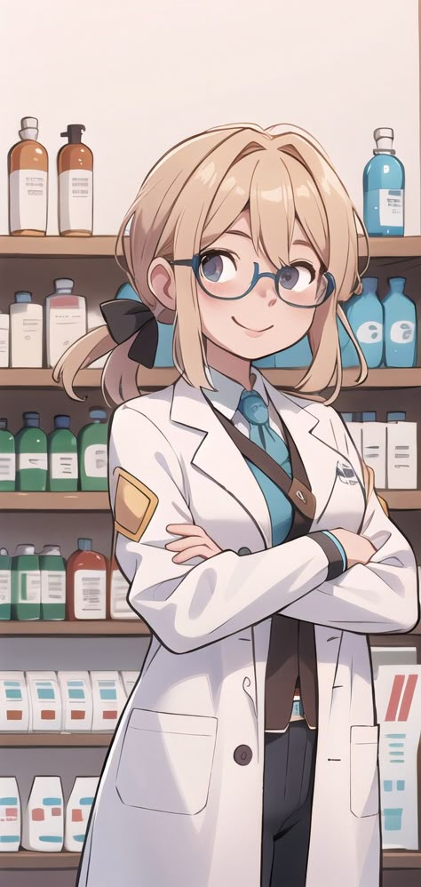 Violet evergarden, Ali AJ Art, AI generated, pharmacy, pharmacist, lab coat, glasses, mobile wallpaper Pharmacy Wallpaper Iphone, Pharmacist Aesthetic Wallpaper, Pharmacy Art Wallpaper, Pharmacist Drawing, Pharmacy Outfit, Lab Outfit Science, Pharmacy Aesthetic Wallpaper, Pharmacist Wallpaper, Pharmacy Cartoon