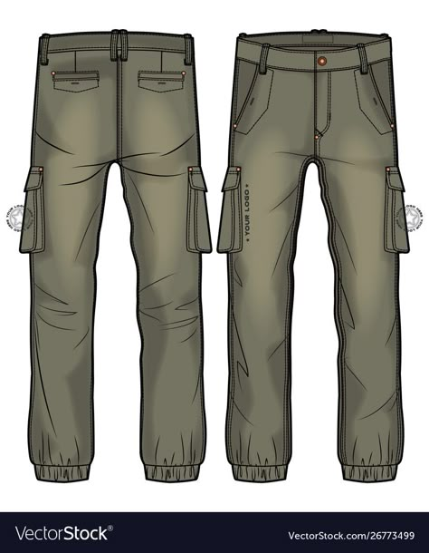 Cargo Pants Design Sketch, How To Draw Cargo Pants Sketch, Draw Cargo Pants, Cargo Pants Pocket Design, Cargo Pant Drawing, Cargo Pants Reference, Cartoon Pants Drawing, Cargo Pants Flat Sketch, Cargo Pants Drawing Reference