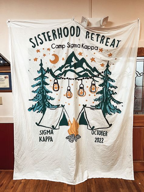 Sorority Camping Theme, Sisterhood Retreat Activities, Ya Ya Sisterhood Crowns, Sorority Chapter Retreat Ideas, Rush Themes Sorority Ideas, Social Chair Ideas Sorority, Sisterhood Themes Sorority, Sorority Retreat Themes, Sorority Retreat Activities