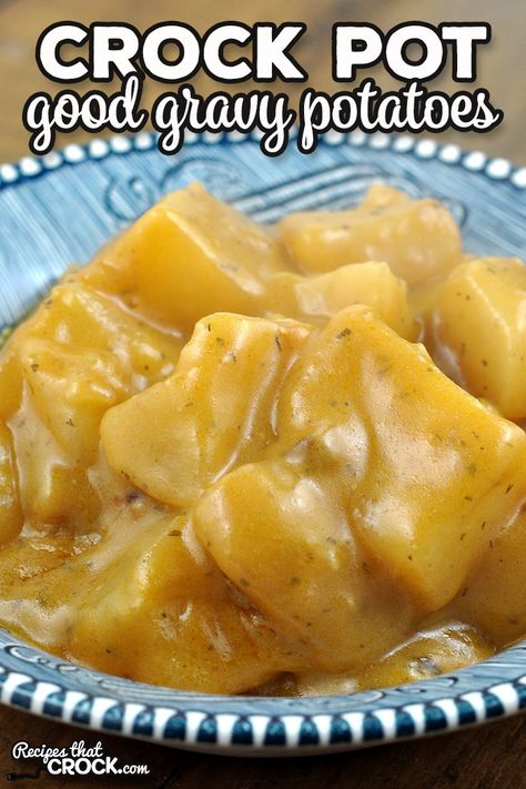 If you are looking for an amazing side dish, then you have to try these Good Gravy Crock Pot Potatoes. They are so savory and delicious! Crockpot Gravy, Cottage Potatoes, Crockpot Vegetables, Gravy Potatoes, Crockpot Potatoes, Easy Potatoes, Supper Sides, Newest Recipes, Crockpot Side Dishes