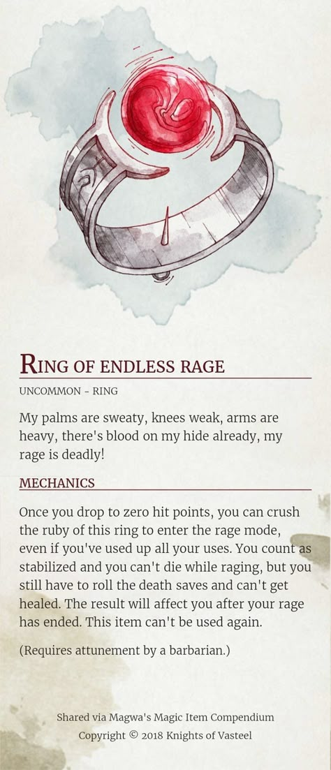 Dnd Cleric With Mace, Dnd 5e Pyromancer, Ring Of Protection Dnd, Fun Magic Items Dnd, Dnd Wepon Ideas, Dnd Rings Homebrew, Dnd Ring Item, Dungeons And Dragons Campaign Ideas, Dnd Artifacts Ideas