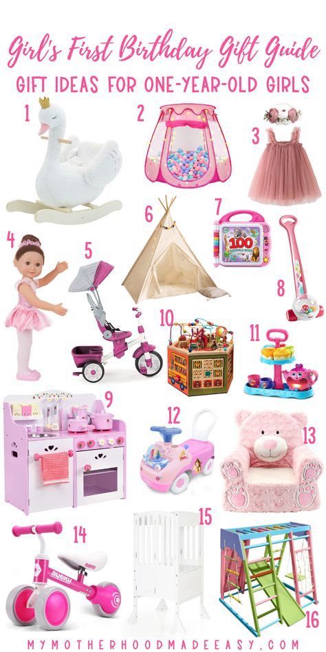 First Birthday Present Ideas for Girls: One Year Old Girl Gift Guide Presents For 1 Year Girl, First Birthday Present Ideas Girl, 1 Year Birthday Gift Ideas, Gift Ideas For 1 Year Baby Girl, Baby Birthday Gifts 1 Year, First Birthday Girl Gift Ideas, 1st Birthday Gift Ideas Girl, 1st Birthday Present Girl, Gifts For One Year Old Girl