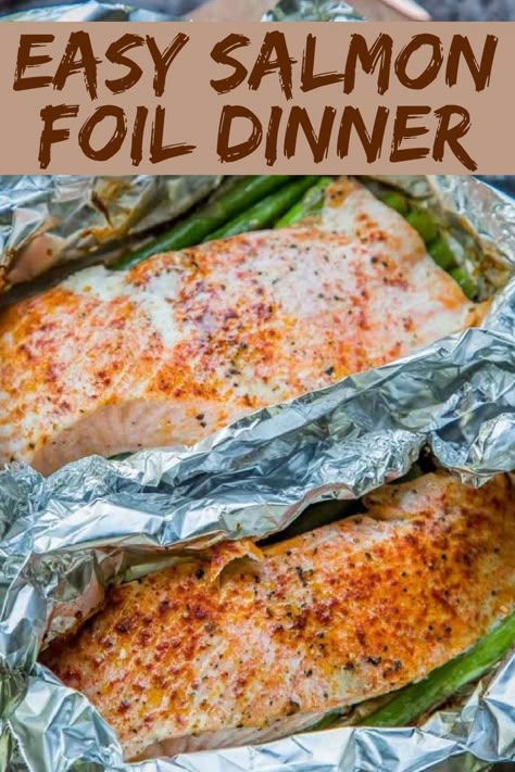 Foiled Fish Recipes, Grilled Foil Salmon, Salmon Foil Packs In Oven, Aluminum Foil Salmon Recipes, Salmon In Aluminum Foil, Salmon Tin Foil Packet, Foil Salmon Recipes Ovens, Camping Salmon Foil Packets, Oven Cooked Salmon In Foil