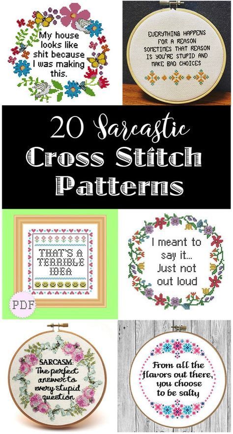 20 Sarcastic Cross Stitch Patterns (PG, PG-13 and R Rated) These are so funny! I love snarky embroidery.. and I want to make these! Sarcastic Cross Stitch, Cross Stitch Quotes, Stitch Quote, Funny Cross Stitch Patterns, Funny Cross Stitch, Stitch Stuff, Embroidery And Cross Stitch, Subversive Cross Stitch, Needle Crafts