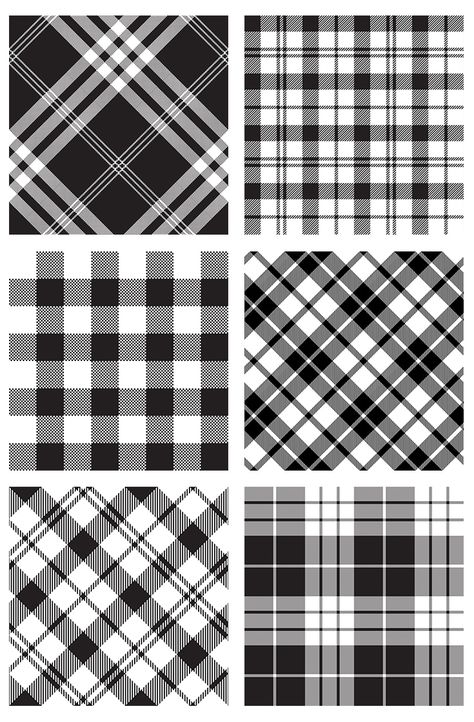 Black and white vector patterns texture. Tartan plaid wallpaper patterns. Scottish tartan plaid kilts. Fabric patterns texture design. Textile pattern classic fabrics. Seamless pattern texture. Seamless vector patterns. Stock vector illustrations. Tartan Plaid Wallpaper, Textile Pattern Design Fashion, Clothing Fabric Patterns, 2019 Wallpaper, Black And White Vector, Foto Transfer, Plaid Wallpaper, Texture Seamless, Textile Pattern Design