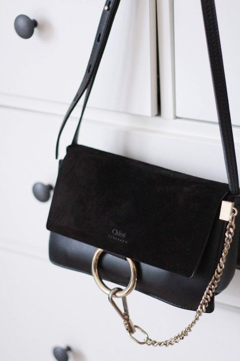 The Small Black Chloe Faye Bag | Autumn Wardrobe Chloe Faye Bag, Faye Bag, Bag Prada, Lv Bags, Black Handbag, Kelly Bag, Handbag Heaven, Chloe Faye, Chloe Bag