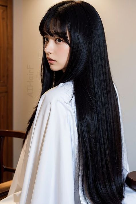 Long Japanese Hair, Succulent Hair, Black Hair Bangs, Long Straight Black Hair, Asian Long Hair, Thicker Stronger Hair, Short Hairstyle Women, Ideas Short Hair, Growth Supplements