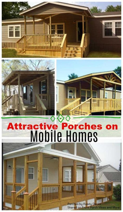 We're happy to share pictures of wonderful porches on mobile homes. What a great way to give your home more curb appeal and outdoor living space. Mobile Home Covered Porch Ideas, Porches On Mobile Homes, Mobile Home Decks And Porches, Porch With Roof, Manufactured Home Porch Ideas, Double Wide Front Porch Ideas, Porch Skirting, Mobile Home Porch Ideas, Mobile Home Porches