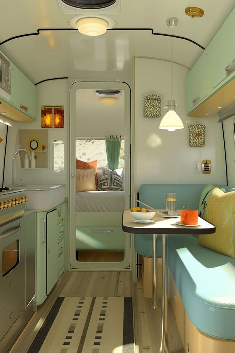 23 Creative Camper Remodel Ideas - Remodr Vintage Camper Bathroom Remodel, Canned Ham Camper Interior, Retro Camper Remodel, Vintage Rv Remodel, Camper Makeover Ideas, Rv Camper Remodel, Bus Renovation, Casita Camper, Camper Remodel Ideas