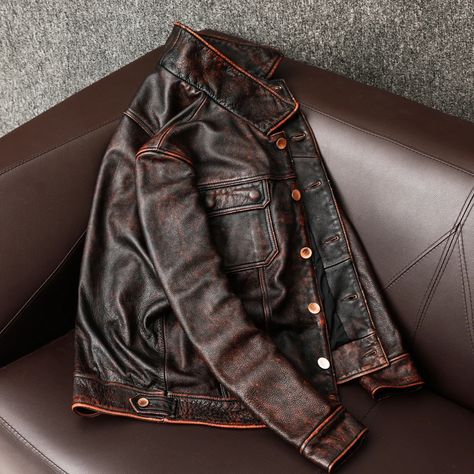 Brown leather jacket outfit