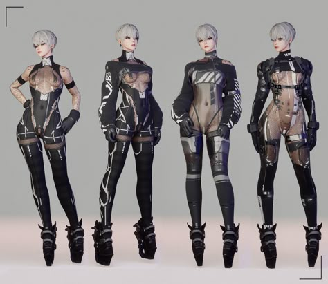 Sci Fi Outfits, Sci Fi Outfit, Cyberpunk Outfit, Sci Fi Character Design, Sci Fi Clothing, Cyberpunk Female, Cyberpunk Design, Sci Fi Fashion, Cyberpunk Fashion