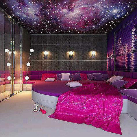 Amazing Bedroom Cerena says this is what I need in my bedroom Design Ložnic, Teen Girl Bedroom, Room Goals, Bedroom Goals, Pink Decor, Awesome Bedrooms, The Ceiling