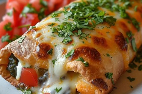 Chi-Chi's Baked Chicken Chimichangas - recipestasteful Chi Chi Baked Chimichanga, Chi Chis Chicken Chimichangas, Chi Chi Chimichanga Recipe, Chi Chis Baked Chicken Chimichangas, Chi Chi’s Baked Chicken Chimichangas, Chi-chi's Baked Chicken Chimichangas, Chicken Chimichanga Recipe Air Fryer, Baked Chicken Chimichangas, Chicken Chimichanga