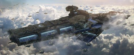 Mothership Spaceship, Space Fleet, Ship Concept Art, Space Ships Concept, Sci Fi Spaceships, Space Ship Concept Art, Starship Concept, Capital Ship, Space Battleship