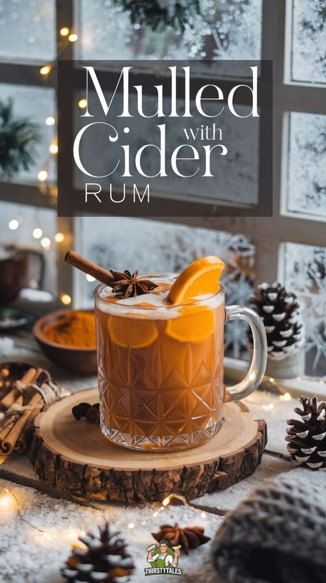 "Warm up your holidays with this delicious Mulled Cider with Rum cocktail recipe! Perfect for cozy gatherings, this Spiced Rum Cider Drink combines the rich flavors of Mulled Apple Cider with Rum for a festive treat. Try our Rum and Mulled Cider Recipe for a delightful Warm Mulled Cider Cocktail that will impress your guests. Enjoy the comforting taste of Spiced Apple Cider with Rum in this Holiday Mulled Cider with Rum!" Spiced Rum Recipes, Ginger Cocktail Recipes, Spiced Rum Drinks, Cocktails With Rum, Mulled Cider Recipe, Cider Cocktail Recipes, Spiced Cocktail, Rum Drinks Recipes, Cider Cocktail