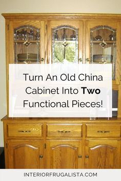 Painted China Cabinet Ideas, Refinished China Cabinet, Repurposed China Cabinet, China Cabinet Decor, China Hutch Makeover, Oak China Cabinet, China Cabinet Redo, Repurposed China, Furniture Repurposing