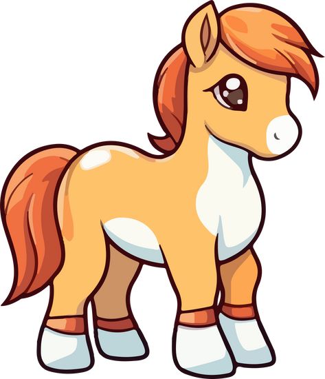 cute horse cartoon Pony Illustration Cute, Cute Horse Drawing Cartoon, Cute Horse Drawing Easy, Horse Cartoon Cute, Cartoon Horse Drawing, Chibi Horse, Horse Character Design, Cute Horse Drawing, Cute Horse Cartoon