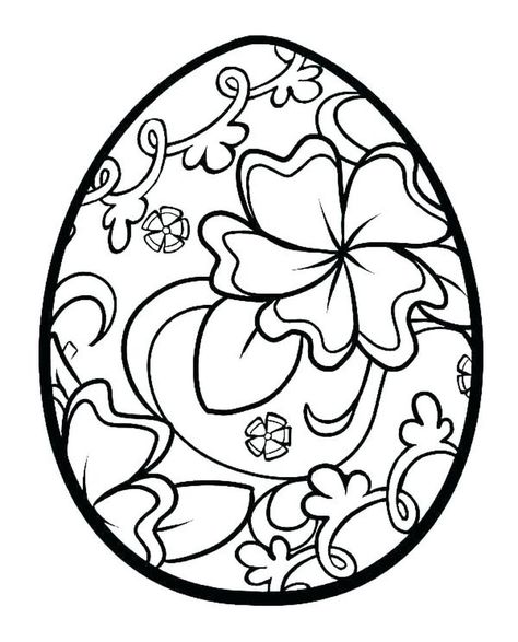 Free Printable Easter Egg Coloring Pages in 2020 | Easter egg coloring ...