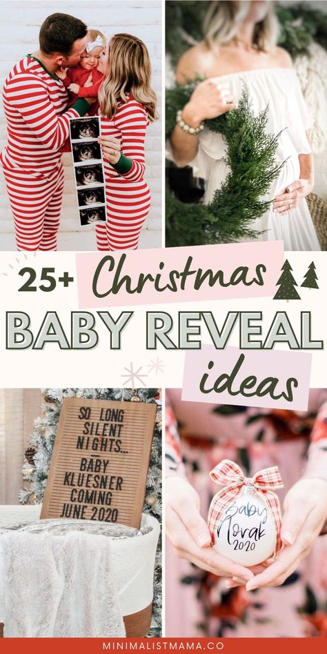 Christmas Expecting Announcement, Christmas Photoshoot Baby Announcement, Baby Christmas Announcement To Family, Baby Announcement For December Due Date, Christmas Birth Announcement Ideas, Christmas Twin Announcement, Santa Baby Pregnancy Announcement, How To Announce Pregnancy To Family At Christmas, Diy Christmas Pregnancy Announcement