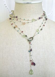 Bead Bee Beading Blog - project ideas, how to make jewelry, make your own jewelry ideas: Gemstone Lariat Necklace Bead Bee, Jewellery Homemade, Gemstone Lariat Necklace, Collar Hippie, Lariat Necklaces, Jewellery Shops, Jewerly Making, Make Your Own Jewelry, Necklace Ideas