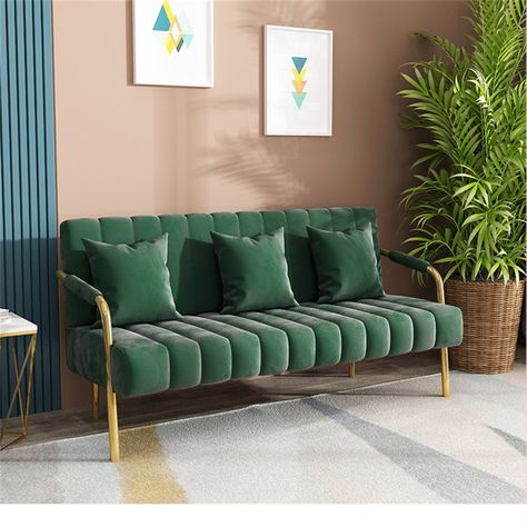 Glam Sofas, Metal Pattern, Velvet Loveseat, Couch And Loveseat, Mid Century Modern Sofa, Lazy Sofa, Green Sky, Sofa Frame, Sofa Colors