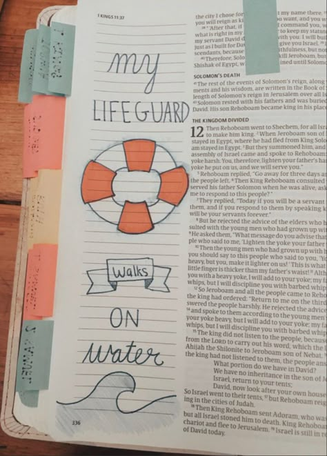 Decorated Bible Pages, Bible Doodling Ideas Simple, Drawing Ideas Christian Scripture Art, Cute Bible Note Ideas, Cute Bible Art, Simple Bible Journaling For Beginners, Bible Doodles Simple, Bible Art Ideas, Christian Doodles Simple