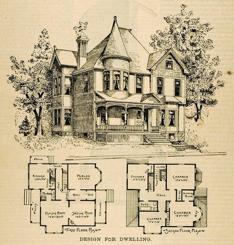 THE MAIN ELEMENTS OF THE QUEEN ANNE VICTORIAN HOME STYLE Victorian Architecture Drawing, Old Mansion Floor Plans, Gothic House Floor Plan, Gothic Mansion Floor Plan, Old Victorian House Plans, Floor Plans Victorian, Gothic Victorian House Plans, Queen Anne House Plans, Victorian House Floor Plans