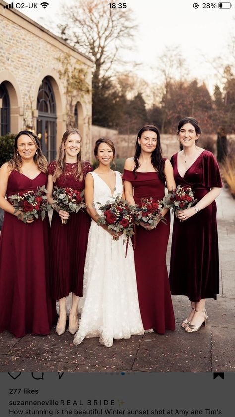 Maroon Mismatched Bridesmaid Dresses, Mismatched Burgundy Bridesmaid Dresses, Burgandy Bridesmaids Dress, Mix And Match Bridesmaids, Mismatched Bridesmaids, Burgundy Bridesmaid, Mismatched Bridesmaid Dresses, Burgundy Bridesmaid Dresses, Mix And Match