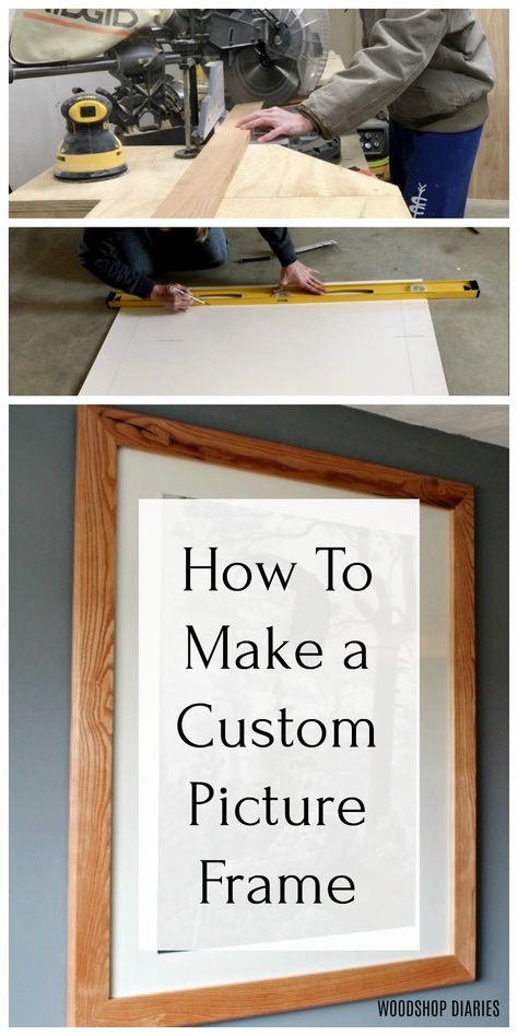 Building A Picture Frame, Diy Picture Frame With Glass Insert, How To Make A Simple Picture Frame, How To Make A Custom Frame, Homemade Wood Picture Frames, Making Picture Frames How To Build, How To Build A Picture Frame Diy, Building Picture Frames, How To Build Picture Frames