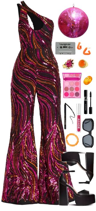 Disco Outfit | ShopLook Disco Tech Outfit, 70s Disco Outfit Aesthetic, Discotheque Outfit, Disco Clothing, Disco Outfit Ideas 70s Party, Cher 1970s Fashion, Disco Diva Costume, Disco Outfit Halloween, Disco Dress Up Party