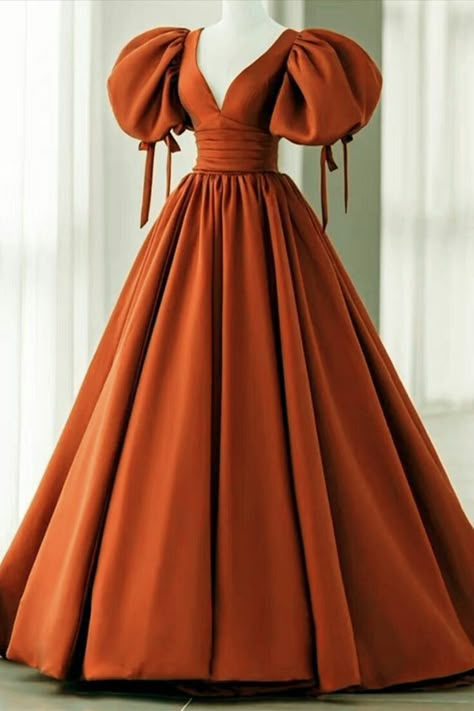 Elegant Orange Gown With Fitted Bodice, Orange Maxi Dress For Formal Occasions, Orange Maxi Length Wedding Dress, Orange Maxi Dress For Wedding, Orange Maxi Length Dress For Wedding, Elegant Floor-length Orange Gown For Party, Orange Floor-length Gown For Formal Events, Orange Floor-length Gown For Formal Occasions, Orange Floor-length Gown For Party