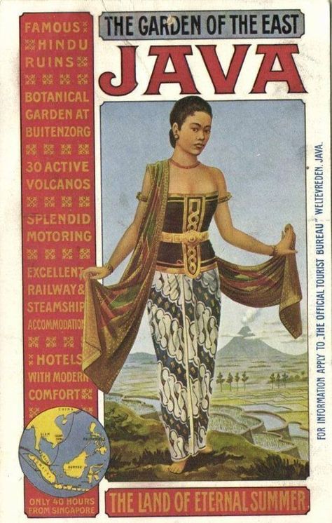 China Vintage Poster, Vintage Indonesian Poster, Iklan Vintage, Java Design, Drinks Packaging Design, Indonesian Art, Vintage Advertising Posters, Batik Art, East Indies