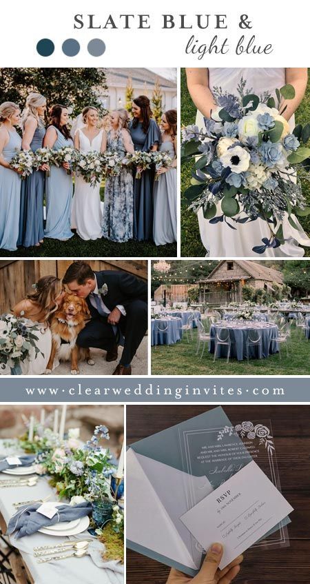 Top 10 Inspiring Wedding Color Trends for 2022 Couples – Clear Wedding Invites August Color Schemes Wedding, Blue Tone Wedding Color Schemes, July 2024 Wedding Colors, Formal Wedding Colors, 2024 Wedding Colors Summer, January Wedding Invitations, Wedding Colors Spring 2024, Wedding Color Schemes Blues, Different Wedding Color Schemes